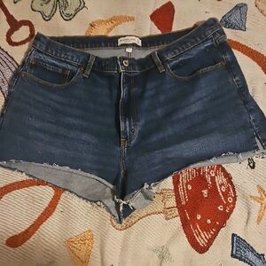 Abercrombie & Fitch Dark Blue Jean Shorts